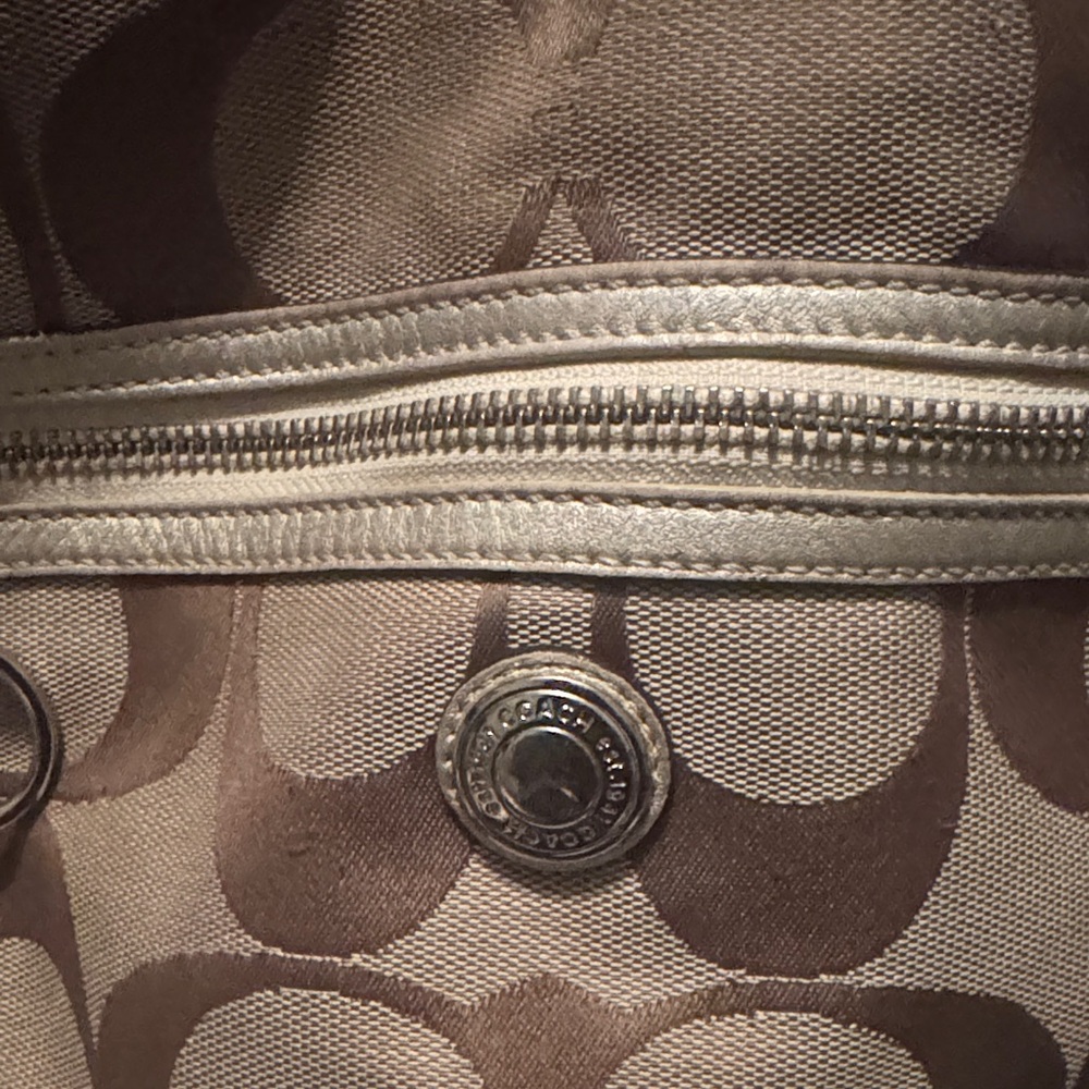 Coach Signature Crossbody Bag in Brown and Tan - Picture 2 of 6
